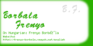 borbala frenyo business card